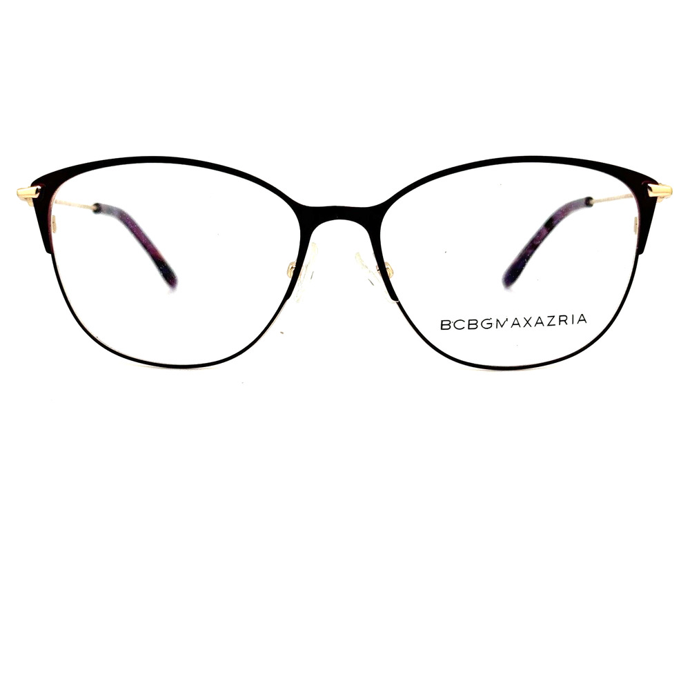 BCBG Purple Gold Cat‎ Eye Frame Eyeglasses Italy Freya Eggplant 54 16 130 H13685